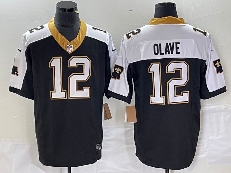 New Orleans Saints #12 Olavl Black Jersey