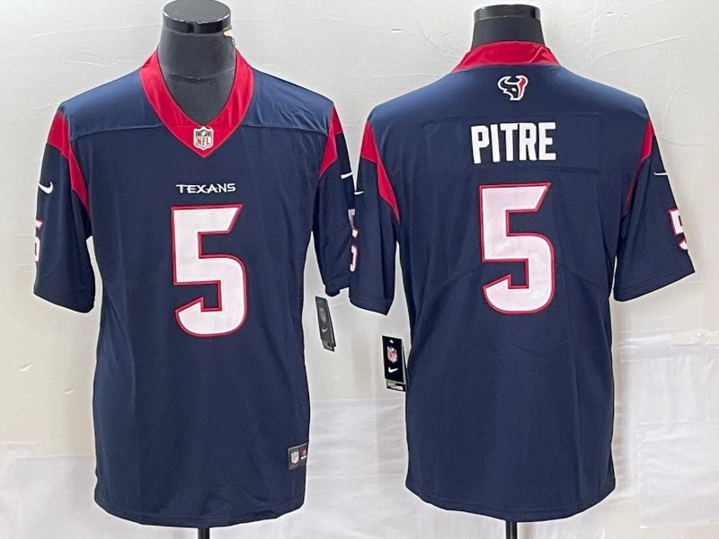 NFL Houston Texans #5 Pitre Blue Vapor Limited Jersey 