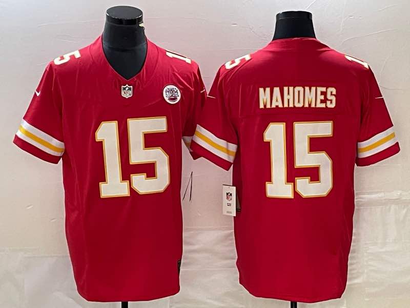 NFL Kansas City Chiefs #15 Mahomes Red Limited Jersey