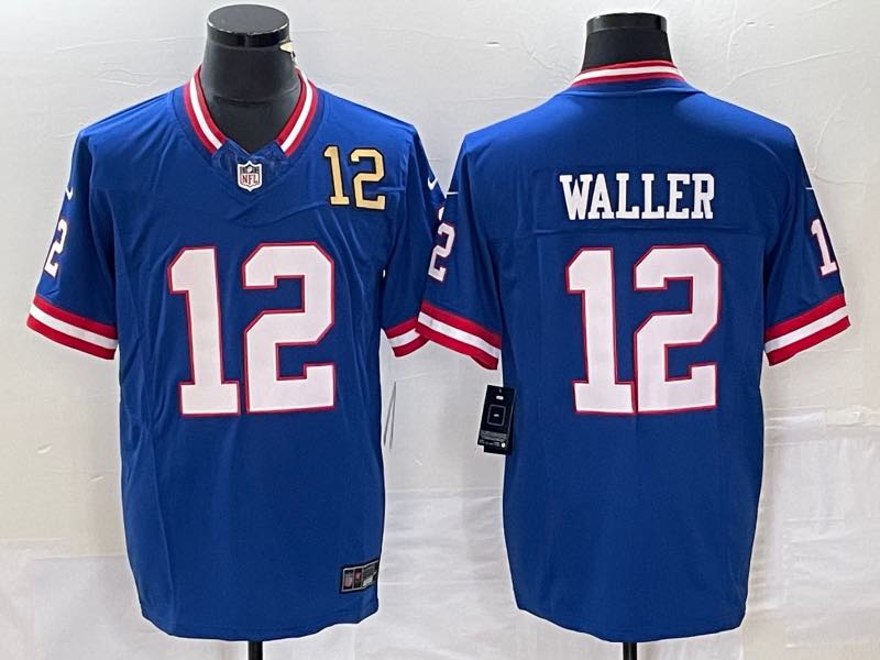 NFL New York Giants #12 Waller Blue  Jersey