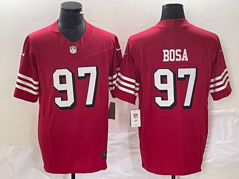 NFL San Francisco 49ers #97 Bosa Red New Jersey