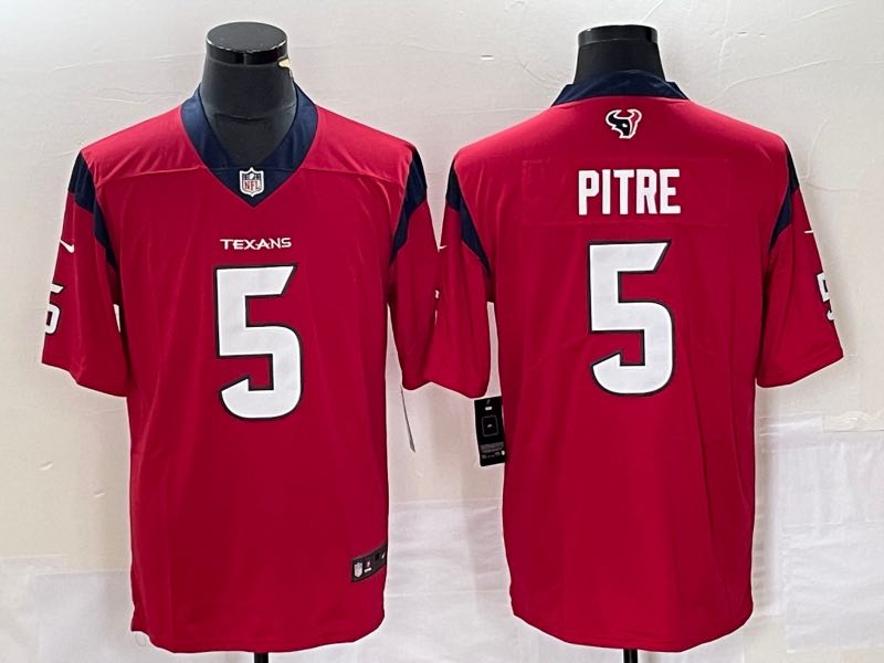 NFL Houston Texans #5 Pitre Red Vapor Limited Jersey 