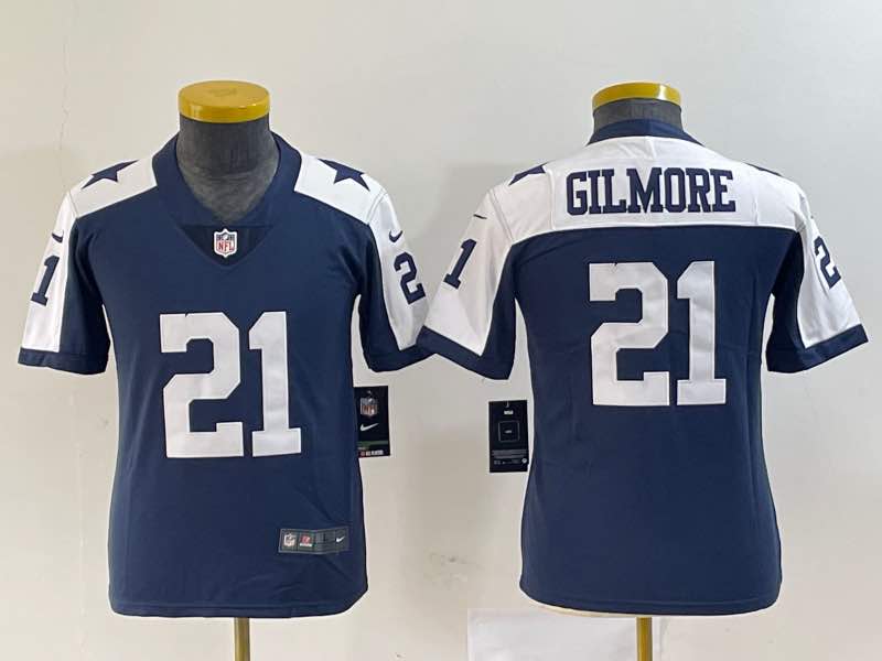 Womens NFL Dallas Cowboys #21  Gilmore Blue Jersey 
