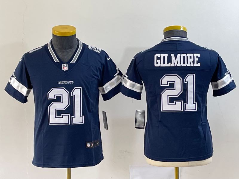 Womens NFL Dallas Cowboys #21 Gilmore Blue Jersey 