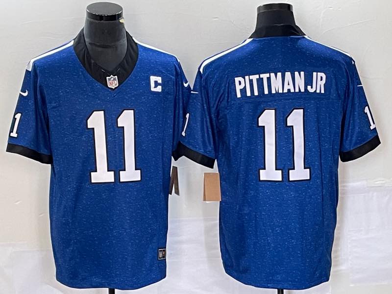 NFL Indianapolis Colts #11 Pittman JR Blue Limited Jersey