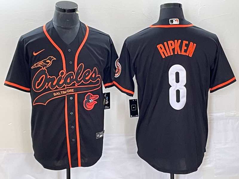 MLB Baltimore Orioles #8 Ripken  Black Jersey