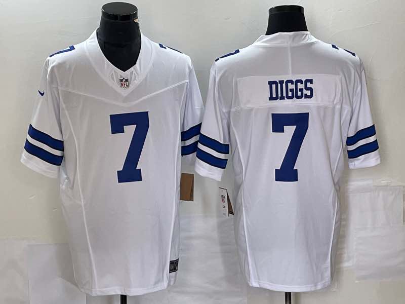 NFL Dallas Cowboys #7 Diggs White New Limited Jersey 