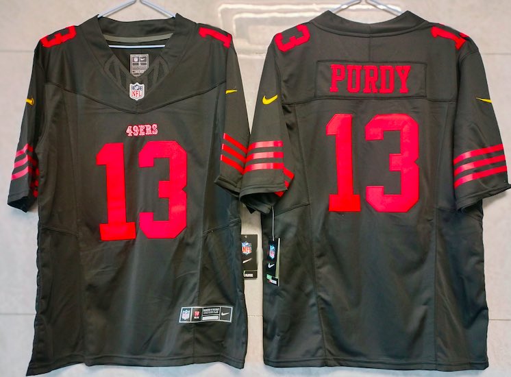 NFL San Francisco 49ers #13 Purdy Black New Limited Jersey