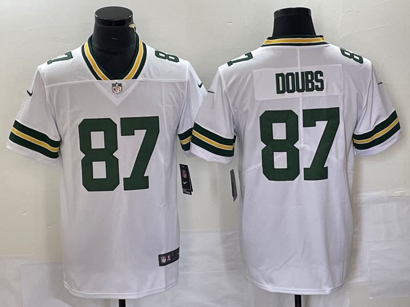 NFL Green Bay Packers #87 Doubs White Vapor Limited Jersey 
