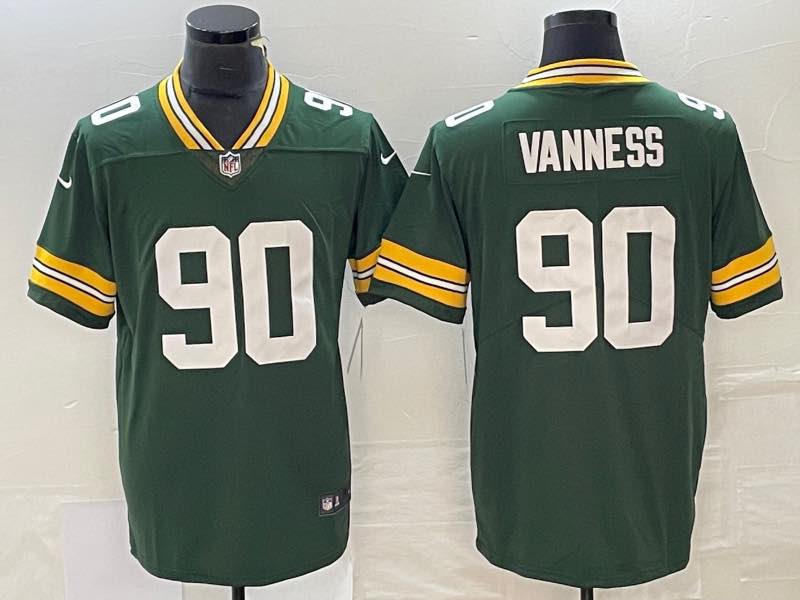 NFL Green Bay Packers #90 Vanness Green Vapor Limited Jersey