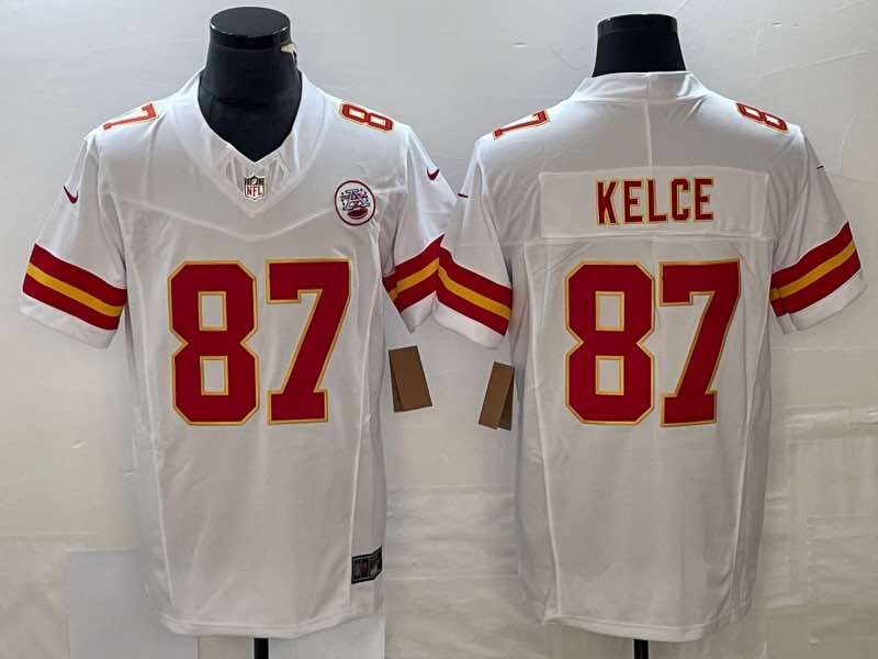 NFL Kansas City Chiefs #87 Kelce White Limited Jersey