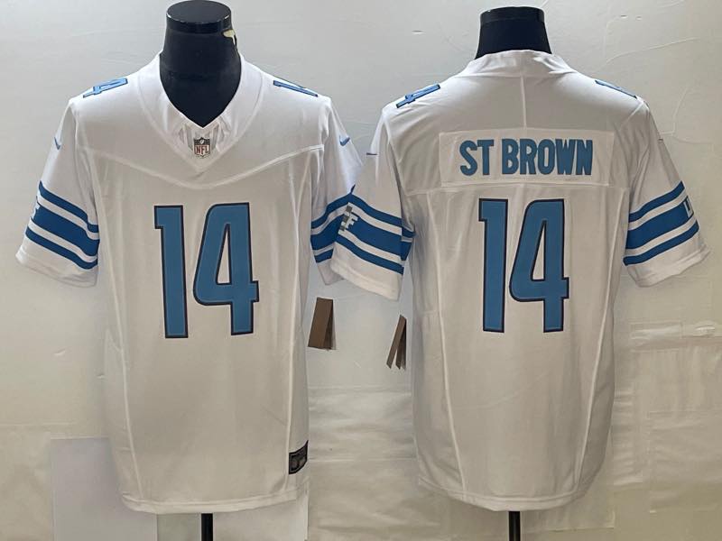 NFL Detriot Lions #14 St.Brown White New Jersey