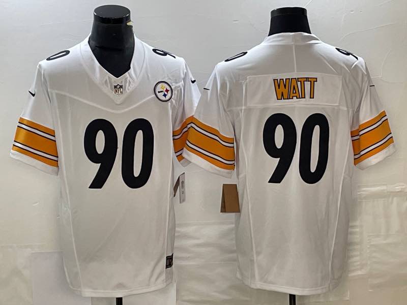 NFL Pittsburgh steelers #90 Watt White new Jersey