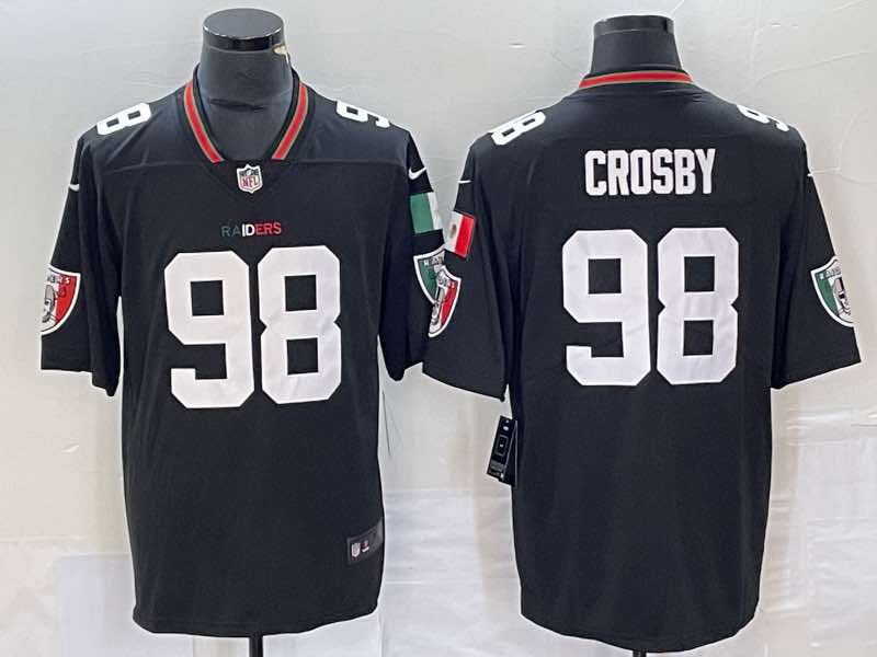 NFL Oakland Raiders #98 Crosby Black New Jersey