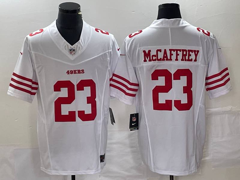 NFL San Francisco 49ers #23 McCaffrey  White Jersey
