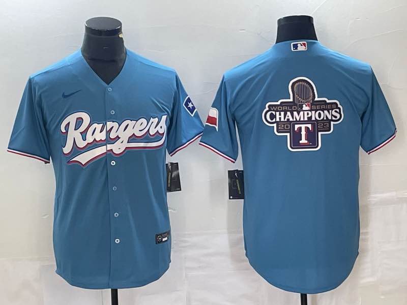 MLB Texas Rangers blank L.Blue game 2023 champions Jersey
