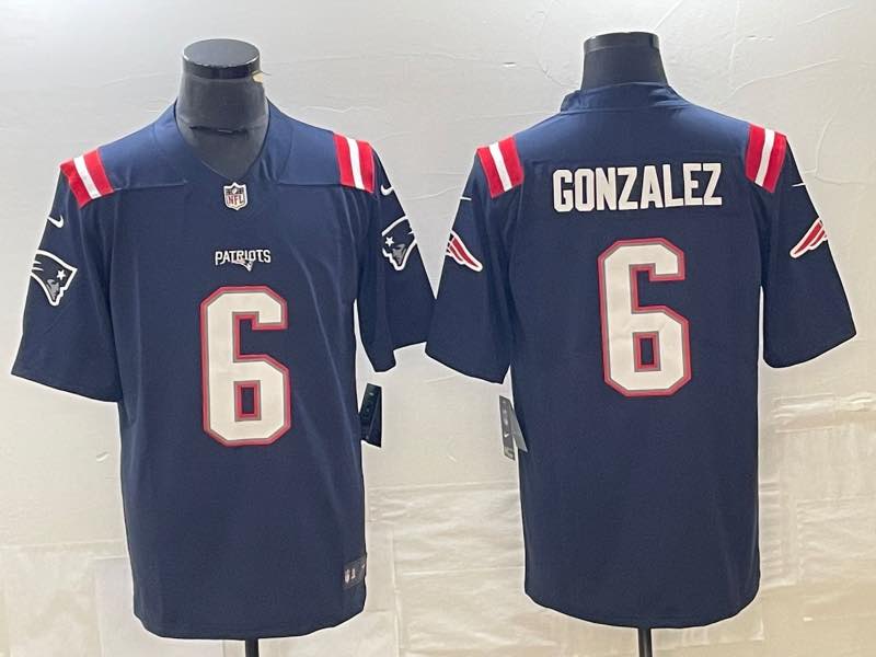 NFL New England Patriots #6 Gonzalez Blue vapor Limited Jersey