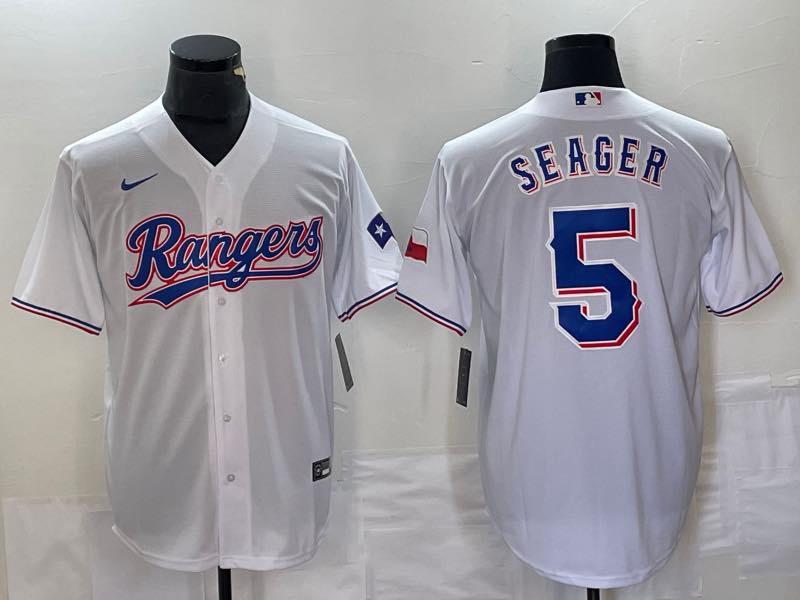 MLB Texas Rangers #5 Serger White game Jersey