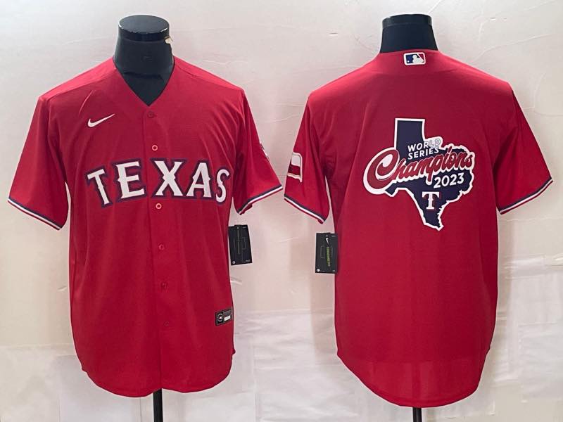 MLB Texas Rangers blank Red game 2023 Jersey