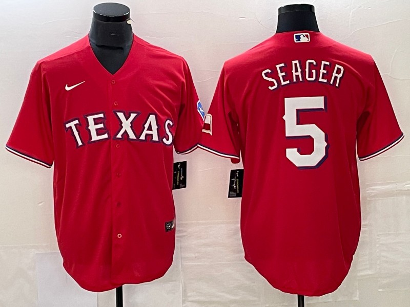 MLB Texas Rangers #5 Serger Red game Jersey