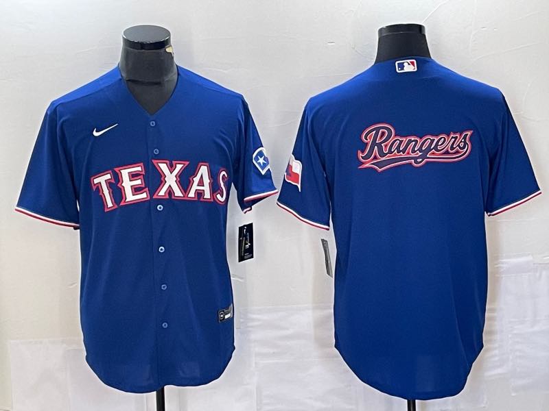 MLB Texas Rangers blank Blue game logo Jersey