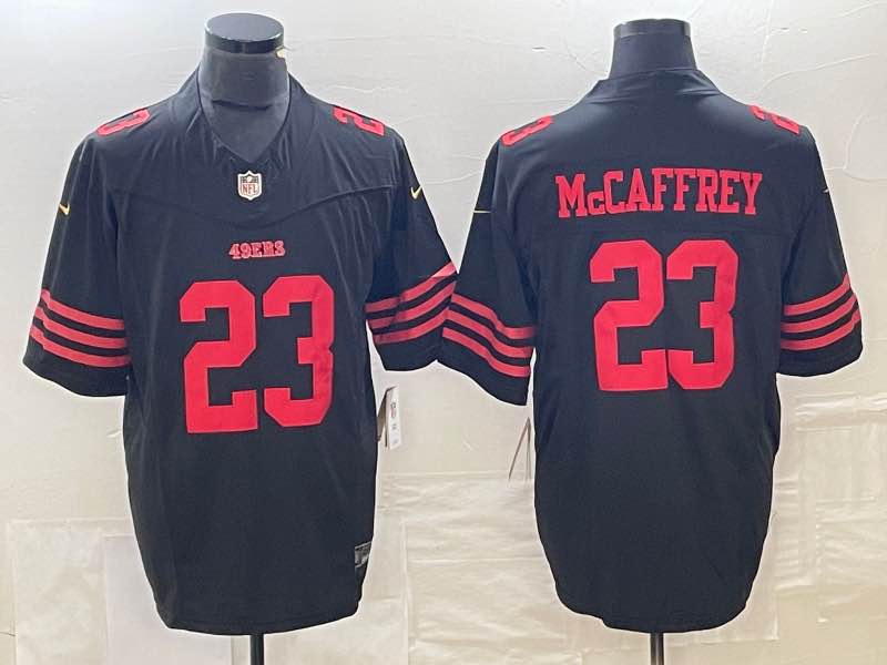 NFL San Francisco 49ers #23 McCaffrey black Jersey 