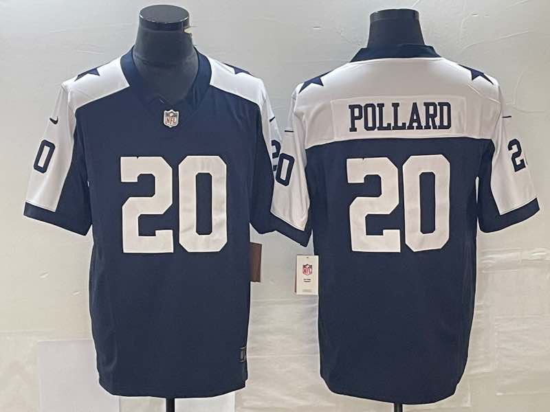 NFL Dallas cowboys #20 Pollard Blue Limited Jersey