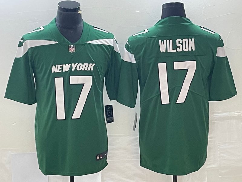 NFL New York Jets #17 Wilson Green Throwback New jersey 