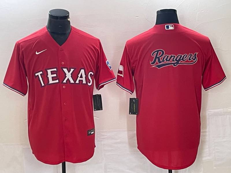 MLB Texas Rangers blank Red game  Jersey