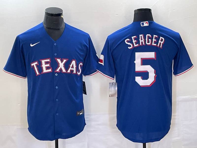 MLB Texas Rangers #5 Serger blue game Jersey