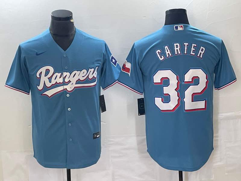 MLB Texas Rangers #32 Carter L.Blue game Jersey