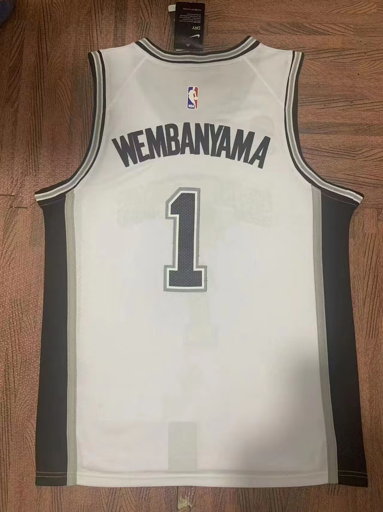 San Antonio spurs #1 Wembanyama White NBA Jersey 