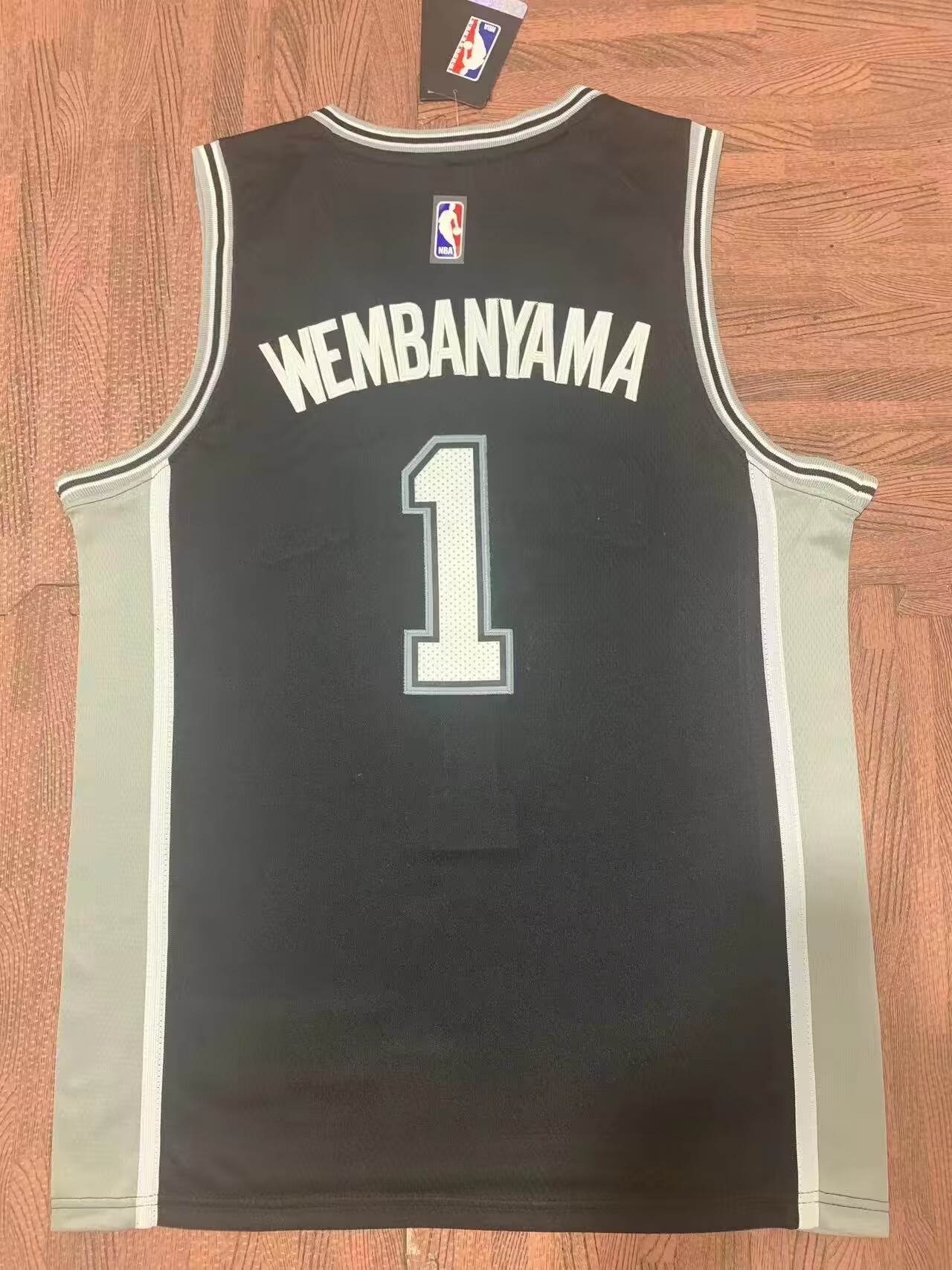 San Antonio spurs #1 Wembanyama Black NBA Jersey 