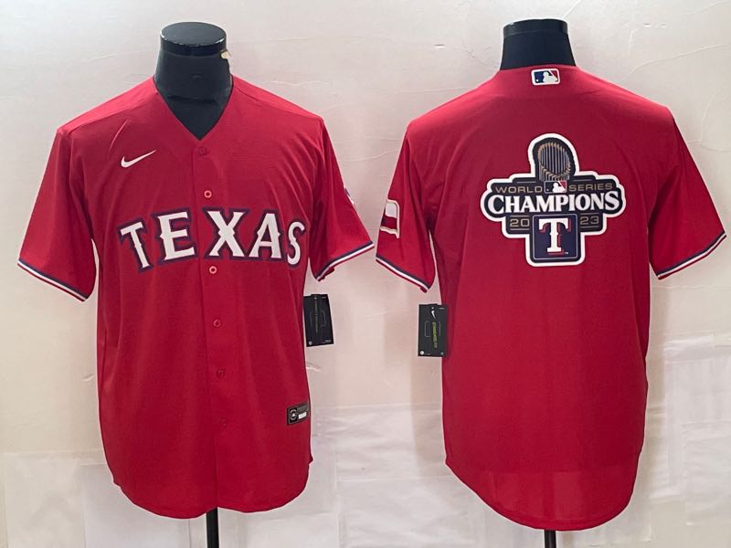 MLB Texas Rangers blank Red game 2023 champions Jersey