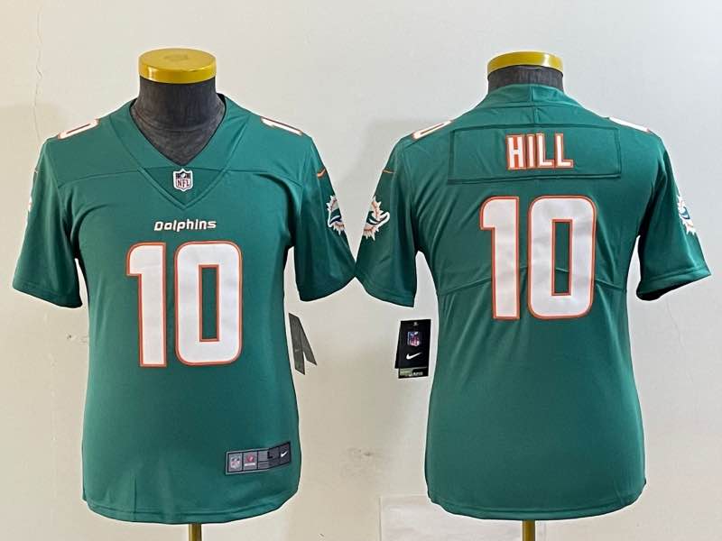 Kids NFL Miami Dolphins #11 Hill Green New Jersey