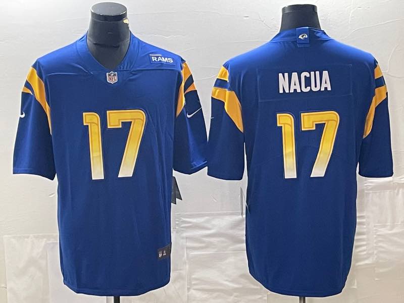 NFL Los Angeles Rams #17 Nacua Blue Vapor Limited Jersey 