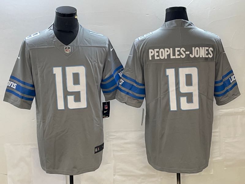 NFL Detriot Lions #19 Peoples-Jones Grey Vapor Limited Jersey