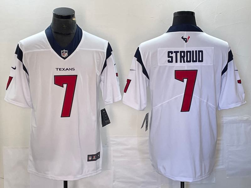 NFL Houston Texans #7 Stroud White Vapor Limited Jersey