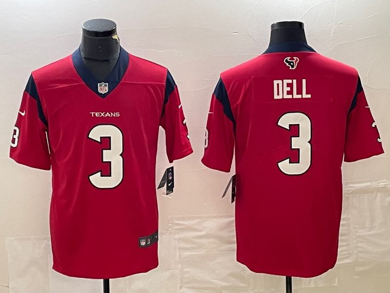 NFL Houston Texans #3 Dell Red Vapor Limited Jersey