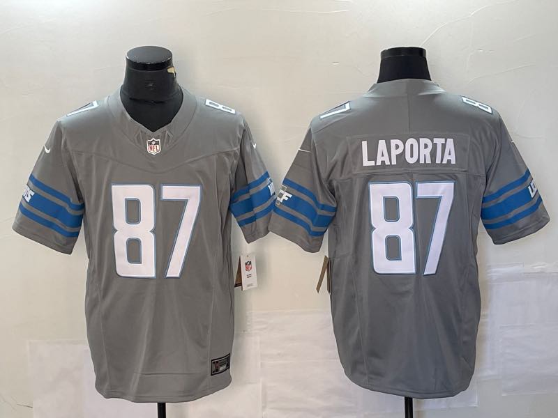 NFL Detriot Lions #87 Laporta Grey Limited Jersey 