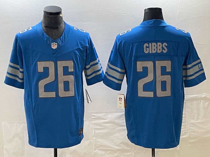 NFL Detriot Lions #26 Gibbs Blue Limited Jersey