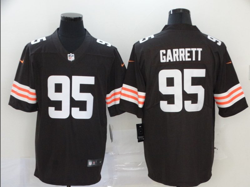 NFL Cleveland browns #95 Garrett Brown Vapor Limited Jersey