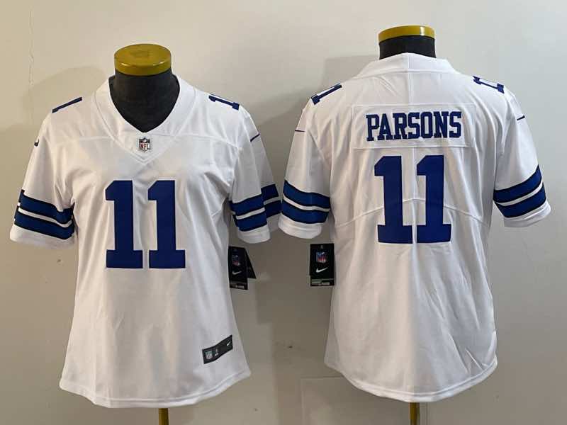 Womens NFL Dallas Cowboys #11 Parsons White Limited Jersey