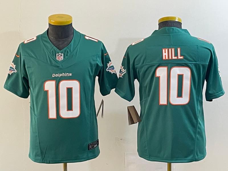 Womens NFL Miami Dolphins #11 Hill Green New Jersey