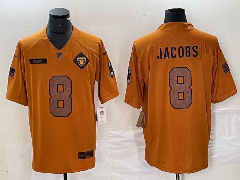 NFL Oakland Raiders #8 Jacobs salute to servie Limited Jersey