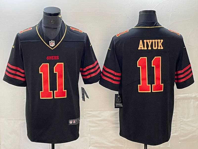 NFL San Francisco 49ers #11 Aiyuk Black New Jersey