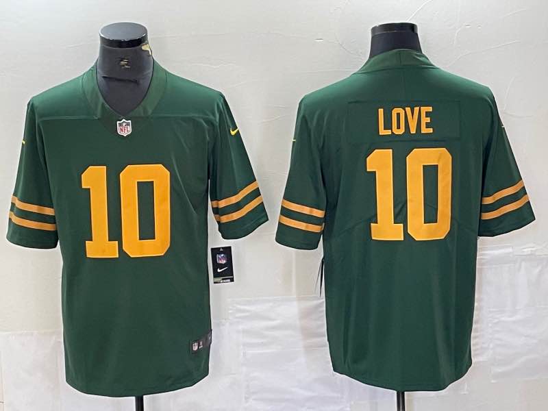 NFL Green Bay Packers #10 Love Vapor Limited Green Jersey