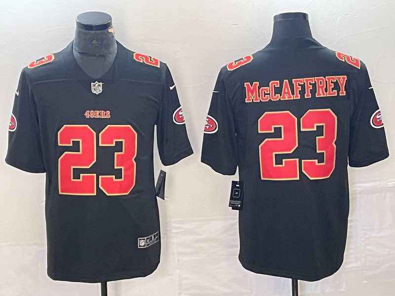 NFL San Francisco 49ers #23 McCaffrey Black Throwback New Jersey