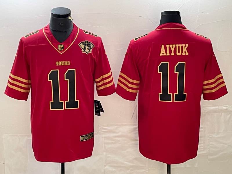 NFL San Francisco 49ers #11 Aiyuk Red New Jersey