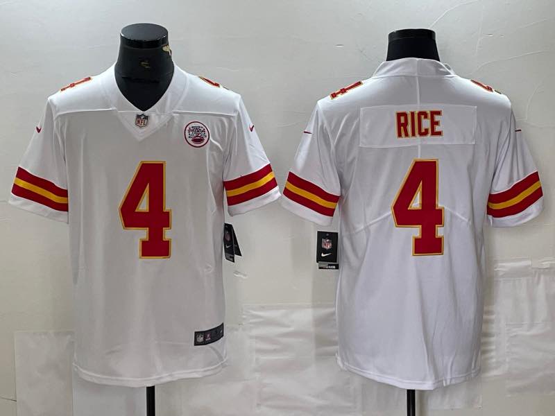 NFL Kansas City Chiefs #4 Rice White Limited Jersey